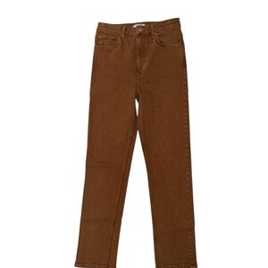 Re/Done HIGH RISE LOOSE Color Terracota Brown Denim Pants Size 28
